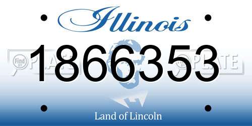 1866353 Illinois License Plate