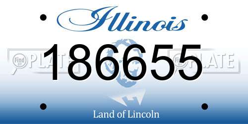 186655 Illinois License Plate