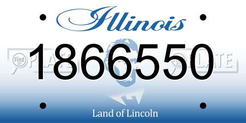 1866550 Illinois License Plate