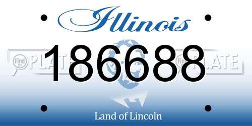 186688 Illinois License Plate