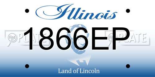 1866EP Illinois License Plate