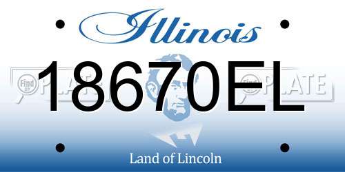 18670EL Illinois License Plate