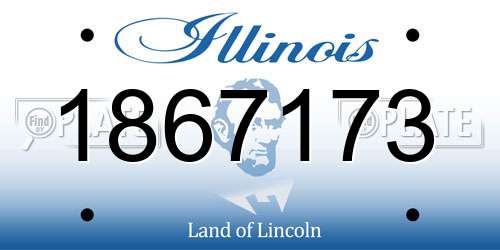 1867173 Illinois License Plate