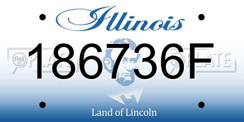 186736F Illinois License Plate