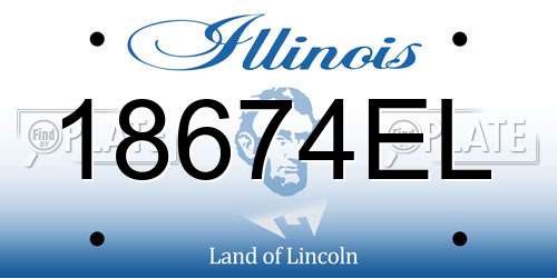 18674EL Illinois License Plate