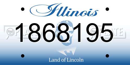 1868195 Illinois License Plate