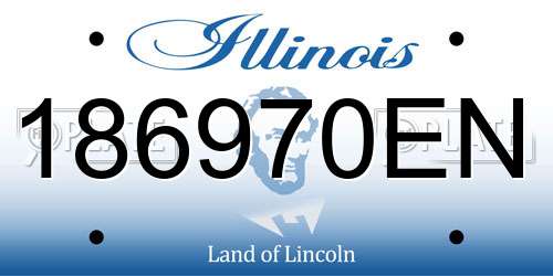 186970EN Illinois License Plate