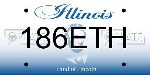 186ETH Illinois License Plate
