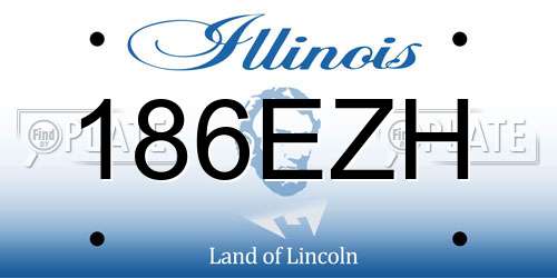186EZH Illinois License Plate