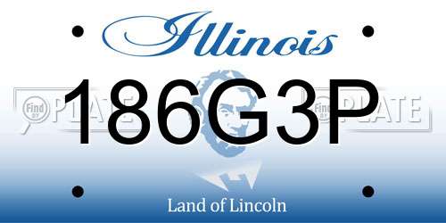 186G3P Illinois License Plate