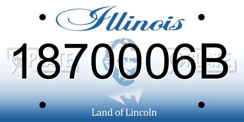 1870006B Illinois License Plate