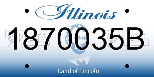 1870035B Illinois License Plate