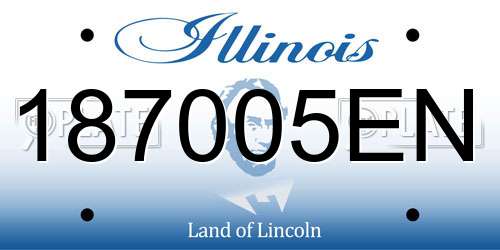187005EN Illinois License Plate