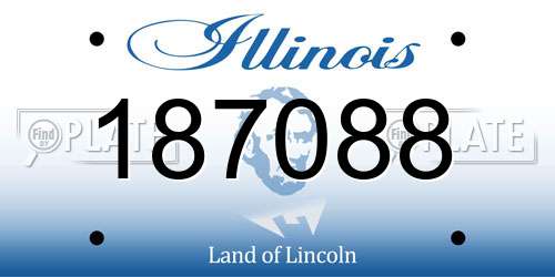187088 Illinois License Plate
