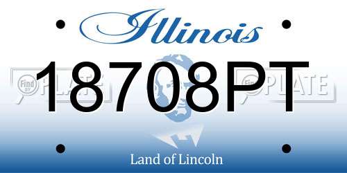 18708PT Illinois License Plate