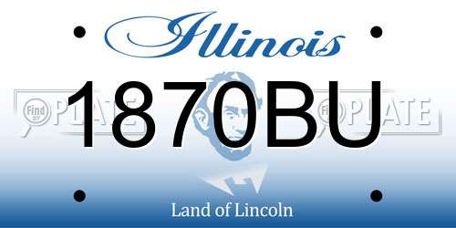 1870BU Illinois License Plate
