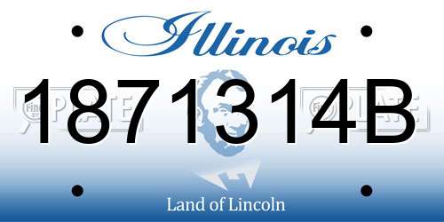 1871314B Illinois License Plate