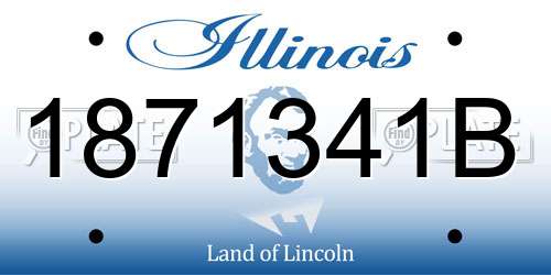 1871341B Illinois License Plate