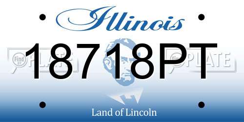 18718PT Illinois License Plate