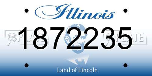 1872235 Illinois License Plate