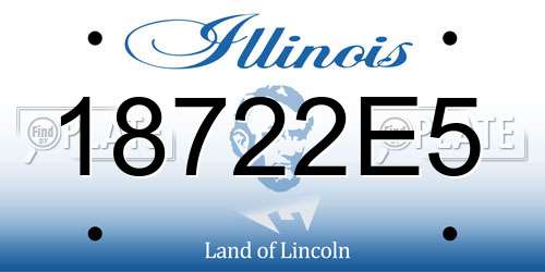 18722E5 Illinois License Plate