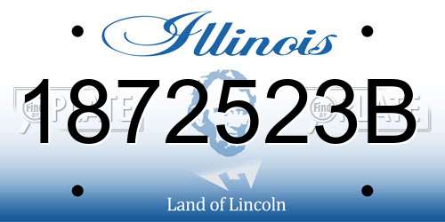 1872523B Illinois License Plate