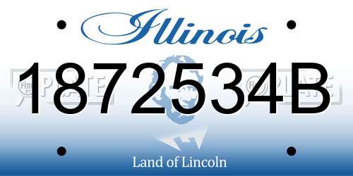 1872534B Illinois License Plate