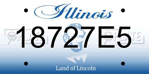 18727E5 Illinois License Plate