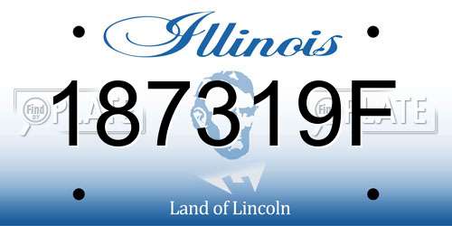 187319F Illinois License Plate