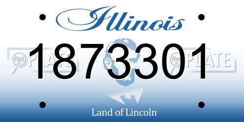 1873301 Illinois License Plate