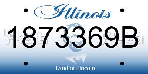 1873369B Illinois License Plate