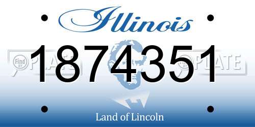 1874351 Illinois License Plate