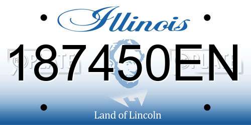 187450EN Illinois License Plate
