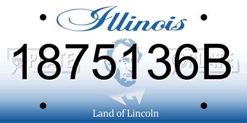 1875136B Illinois License Plate