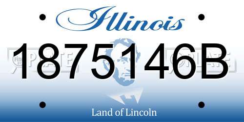 1875146B Illinois License Plate