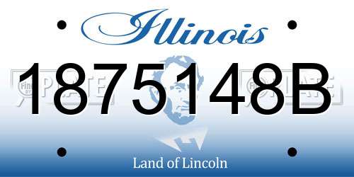 1875148B Illinois License Plate