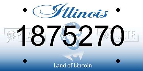 1875270 Illinois License Plate