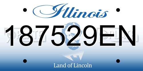 187529EN Illinois License Plate