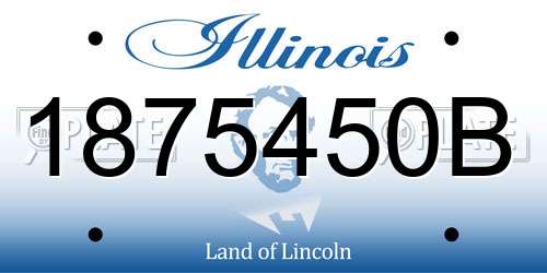 1875450B Illinois License Plate