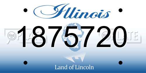 1875720 Illinois License Plate