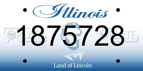 1875728 Illinois License Plate