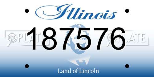 187576 Illinois License Plate