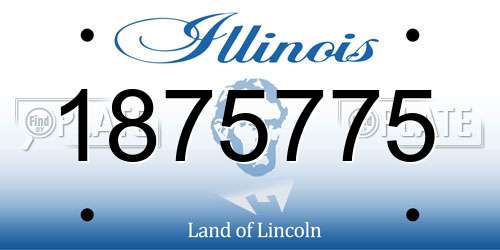 1875775 Illinois License Plate