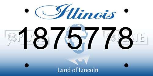 1875778 Illinois License Plate