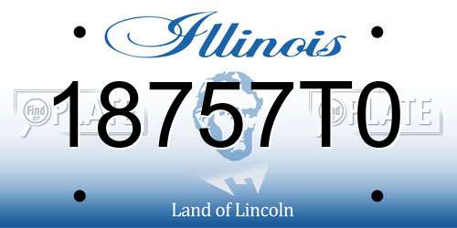 18757T0 Illinois License Plate