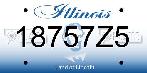 18757Z5 Illinois License Plate