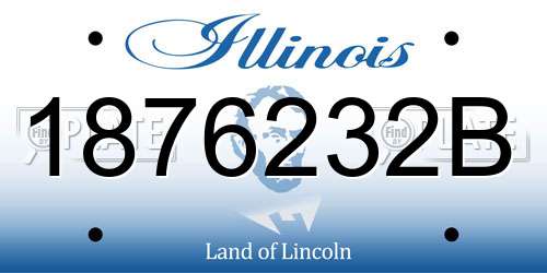 1876232B Illinois License Plate