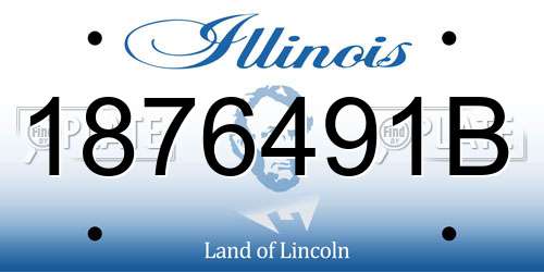 1876491B Illinois License Plate