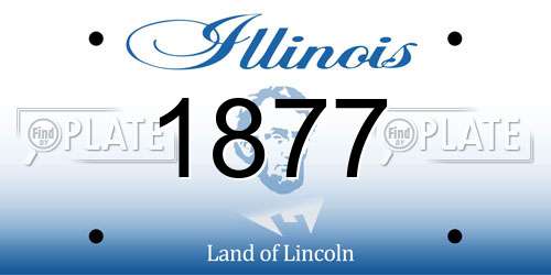 1877 Illinois License Plate