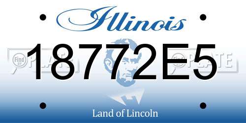 18772E5 Illinois License Plate